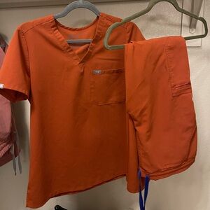 Figs Scrubs (Burnt Orange/Pumpkin color)